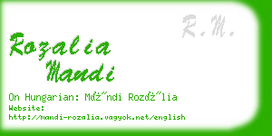 rozalia mandi business card